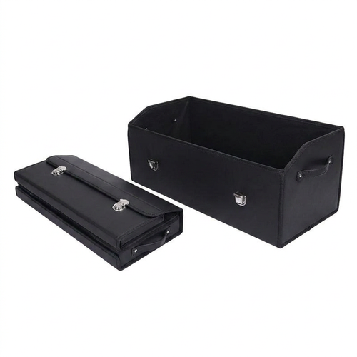 🇦🇴🔥 Luanda 🚘✨ Caixa Organizadora para Porta-Malas 💼 Grande Capacidade 📦 Dobrável e fácil guardar 💎 Couro elegante 🚘 Mantém carro sempre limpo