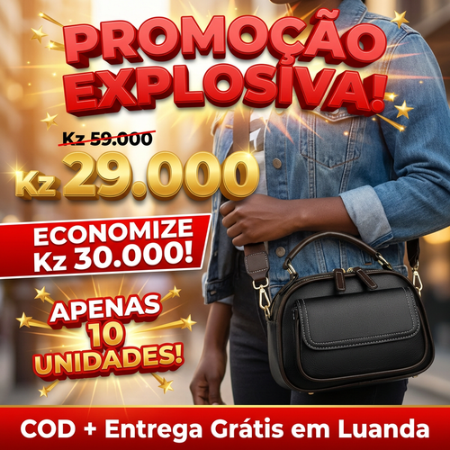 🇦🇴✨ NOVA MODA FEMININA EM LUANDA!—👜 Bolsa Elegante e Moderna—👠 ✨ Super Leve e Confortável—👗 Perfeita para Trabalho, Passeio e Compras—🔥 Estilo Luxuoso que Combina com Qualquer Look—🚚 Entrega Grátis + Pagamento na Entrega