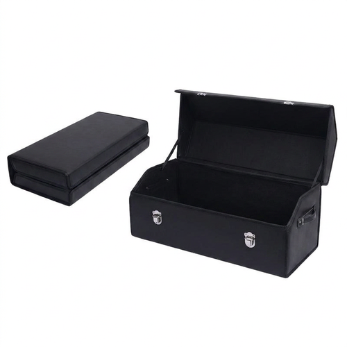 🇦🇴🔥 Luanda 🚘✨ Caixa Organizadora para Porta-Malas 💼 Grande Capacidade 📦 Dobrável e fácil guardar 💎 Couro elegante 🚘 Mantém carro sempre limpo