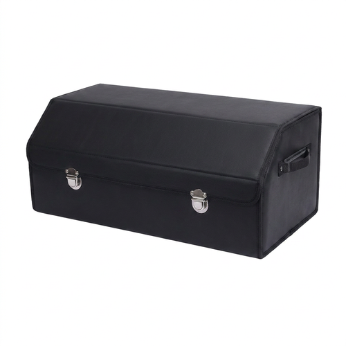 🇦🇴🔥 Luanda 🚘✨ Caixa Organizadora para Porta-Malas 💼 Grande Capacidade 📦 Dobrável e fácil guardar 💎 Couro elegante 🚘 Mantém carro sempre limpo