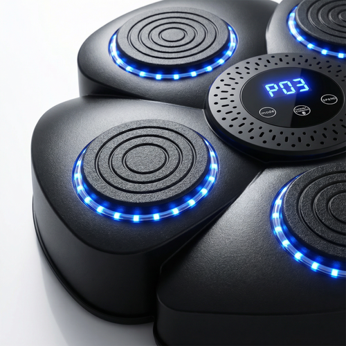 🥊🔥Luanda 🏋️‍♂️🏠Alvo de Boxe Suspenso Inteligente 🎧 Bluetooth + Ritmo Musical + Luz LED RGB👊🎶