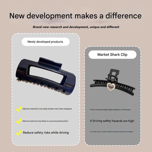 Flexible Silicone Hair Claw Clip| Unbreakable| Flexibile hair clip | Durable, Anti-Collision Clutcher| Shatterproof Trendy Clutcher