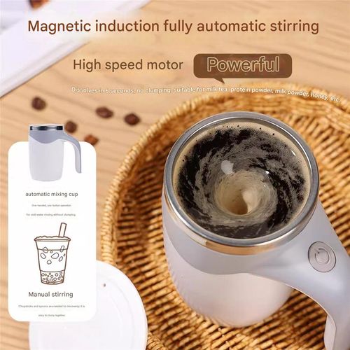 Type-C Rechargeable Automatic Magnetic Stirring Coffee Mug – Self-Stirring Portable Cup for Home, Office & Travel | Ideal for Coffee, Milk, Tea & Hot Chocolate