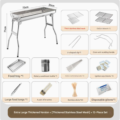 Grill Side Table Storage Tray Stainless Steel Bbq Accessory for Outdoor Grilling Compact Design for Seasoning and Utensil Organization for Barbecue Season