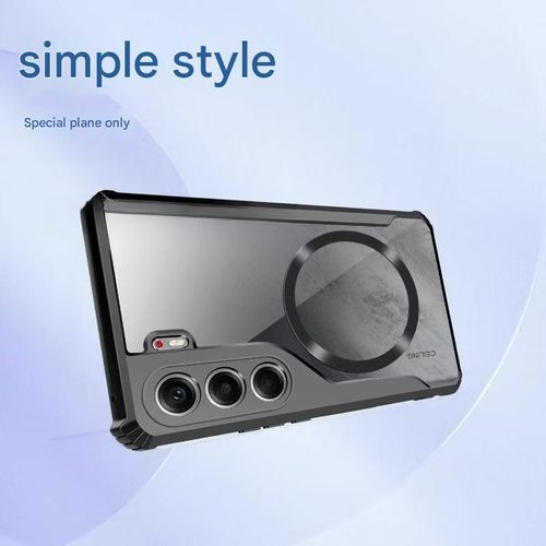 Compatible with (Tecno Camon 40 Pro 5G) phone case, acrylic magnetic four-corner anti-drop protective cover.