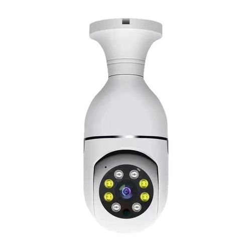 E27 light bulb security camera, wireless 2.4G WiFi, indoor and outdoor panoramic smart HD camera with light bulb base.