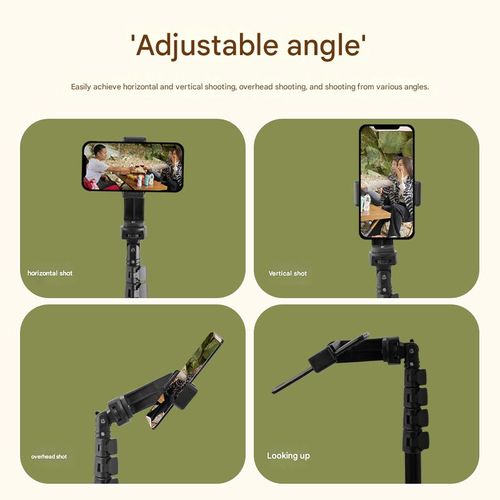 Selfie stick stand, integrated live streaming device, aluminum alloy floor-standing telescopic photography tripod.