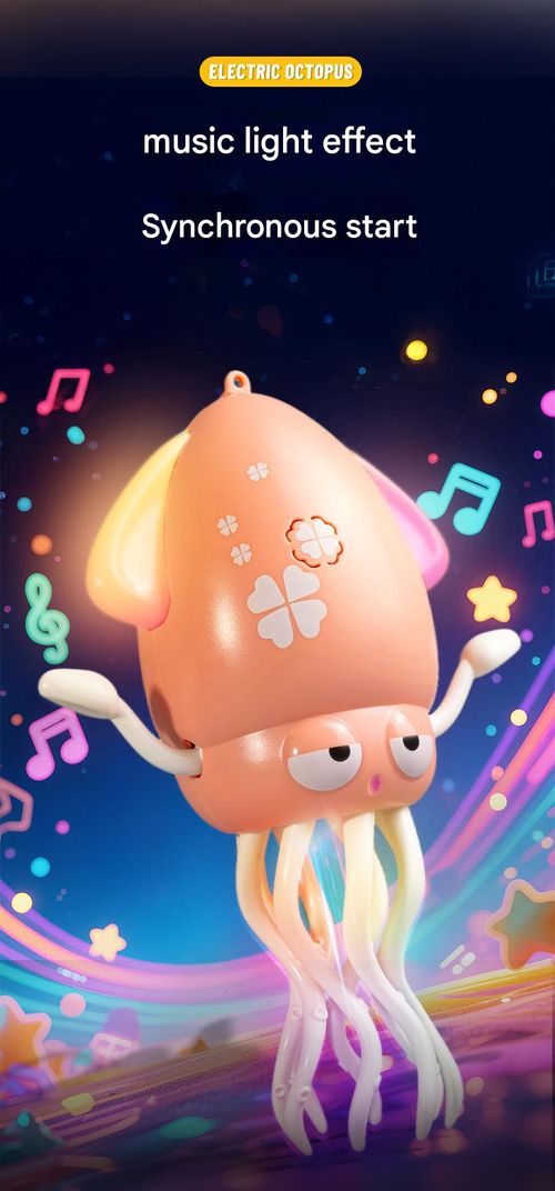 Electric Crawling Octopus Toy with LED Lights & Music, Smart Obstacle Avoidance, Interactive Auto-Dance Octopus for Gifts, Toddlers, Indoor Fun, Brings Endless Giggles