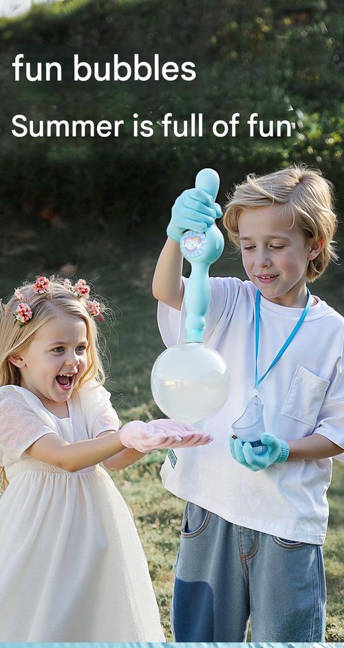 Colorful Smoke Bubble Machine,Elastic Bubble Fog Wand,Fun Bubble Blowing Machine with Colorful lighting,Infinite Smoke Bubble Magic Wand,Interactive Elastic Bubbles,Summer Party Toy Gift (Blue)