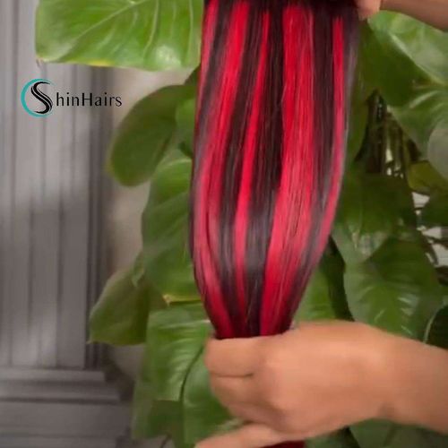 Color Highlights Five Clip Hair Extensions Straight Hair Wig Piece Hair Curtain Wigs for Women