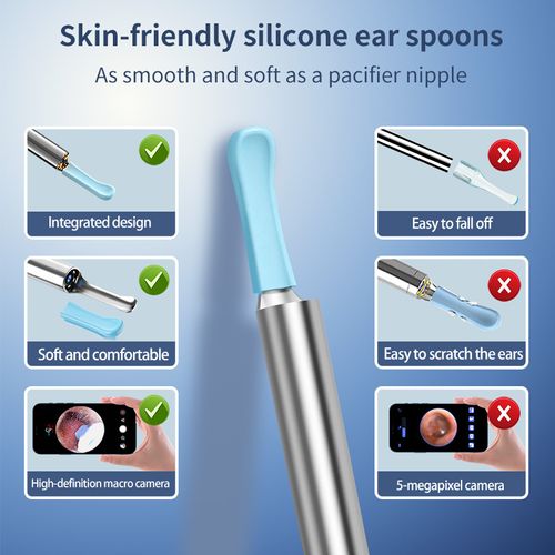 MEKK S5 Smart Ear Wax Removal Kit – 10MP HD Visual Cleaner, Wireless Otoscope, Precision Tweezers, 12 Tools + Travel Case (Works with iOS & Android)