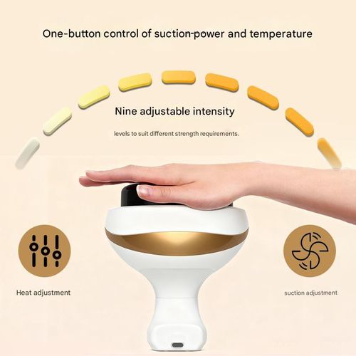 Electric Gua Sha device, universal for whole body, home use, meridian brush, cupping device, scraping instrument, suction device, hot compress, for health care (chargeable, charging cable included).