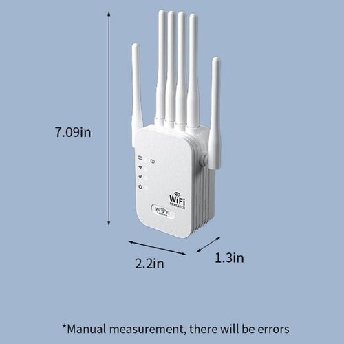 WiFi Extender 1200Mbps Dual Band 2.4GHz Signal Booster  30 DevicesRepeater with Ethernet Port Ideal for Home StudiosRemote Work