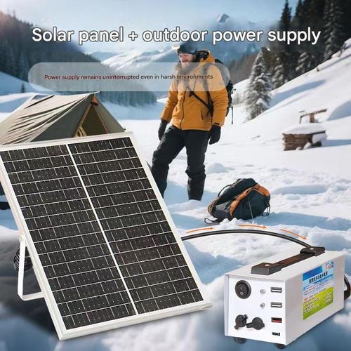 New solar-powered mobile phone charger that generates, stores, and charges electricity (photovoltaic panel + 40,000 mAh energy storage + USB converter + fan + 2 sets of lights)