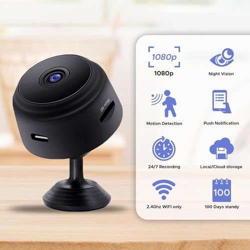 Hidden Cameras -Nanny Cam - WiFi Wireless -1080P HD Security Camera-Best Mini -Car Cameras for Surveillance-Surveillance Camera with Motion Detection and Night Vision