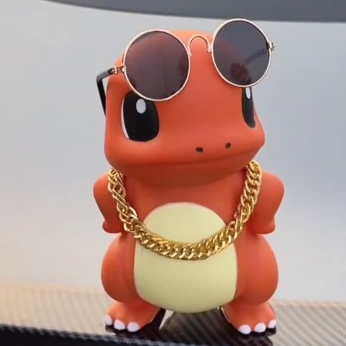 Charmander Glasses Necklace Deco Pokemon Anime Action Figures Car Toys Model Kawaii Collect Dolls Kids Christmas Gift