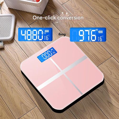 Weight Scale Precise Digital Body Weight Bathroom Scale Tempered Glass with Lighted LCD Display Step-On Technology 400 lbs Round Corner Design