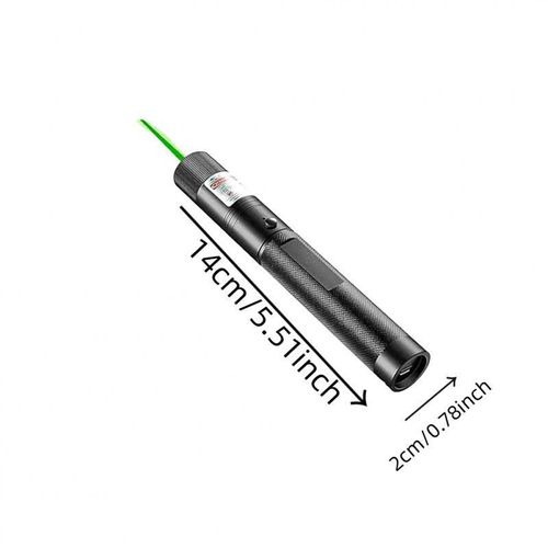 This rechargeable green laser pointerline light flashlight features long-distance illumination and can be used for presentations, as a cat toy, and is suitable for various occasions such as offices, outdoor activities, astronomical observation,