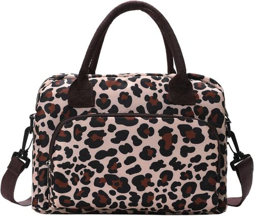 Corduroy leopard print shoulder bag, large capacity, casual, versatile, suitable for commuting, women's crossbody bag.