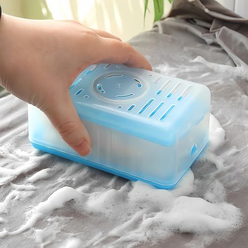 Multifunctional Soap Box, 2025 New Soap Cleaning Storage Foaming Box for Home Bathroom Kitchen, Upgraded Holder Soap Box with Rollers Keep Soap Dry Easy to Clean