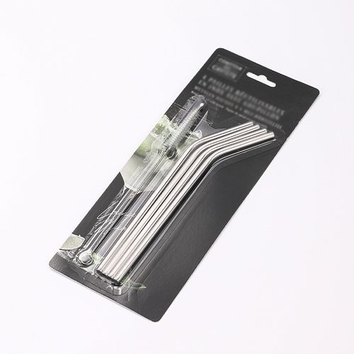 Metal Straws, Stainless Steel Drinking Beverage Straws, Reusable Metal Straws Set with Washing Brushes for Drinking Stirring