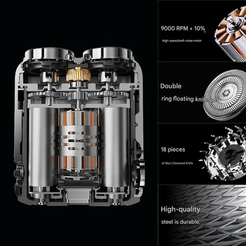 Mini Dual-Head Electric Razor: Portable, Long-Lasting Rechargeable Shaver for Men