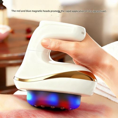 Electric Gua Sha device, universal for whole body, home use, meridian brush, cupping device, scraping instrument, suction device, hot compress, for health care (chargeable, charging cable included).