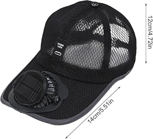 Chapeau De Ventilateur Solaire | Chapeau Avec Ventilateur De Refroidissement | Chapeau De Soleil D'été Avec Ventilateur À Énergie Solaire | Chapeau De Ventilateur De Casquette De Baseball Respirant
