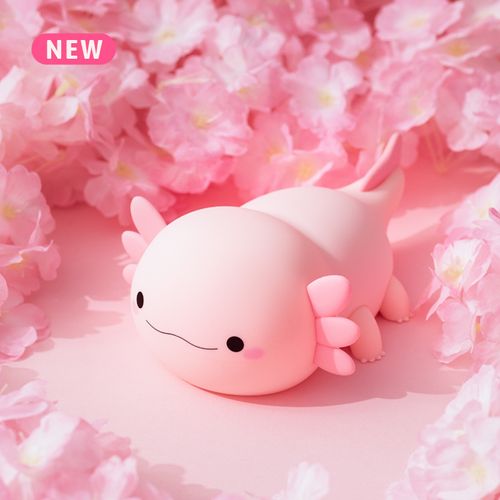 Axolotl Kids Night Light, Cute Axolotl Lamp Gift Rechargeable Table Lamp Bedside Lamp, LED Animal Silicone Baby Night Light, Cute Room Decor Night Light Suitable for Kids Girls and Boys