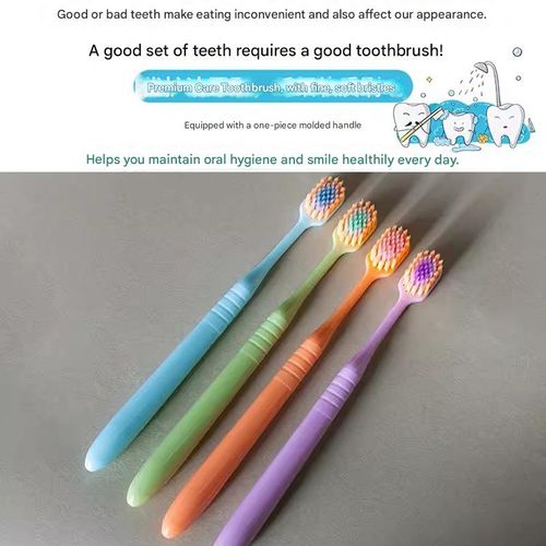 Cylinder Toothbrush, Soft Manual Toothbrush with Silk Bristles, Gentle Cleaning Toothbrush for Sensitive Teeth and Gums, Compact Head, Packaged in A Clear Cylinder. (10 Pcs)