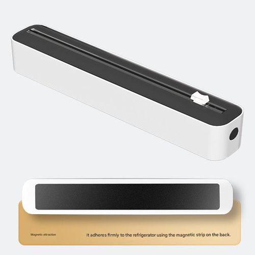 Refillable Magnetic Plastic Wrap Dispenser With Slide Cutter, Sturdy Food Cling Film Cutter, Press and Seal Wrap, BPA Free