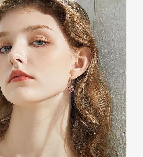 Autumn Leaves Rhinestone Drop Earrings