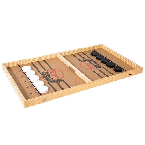 Two-player catapult chess interactive board game for parents and children.