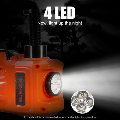 5-ton electric jack, 12V electric vehicle jack set, with electric impact wrench and tire inflator, remote controller with LED light, suitable for tire changing of cars, SUVs and sedans, emergency repairs (cash on delivery).