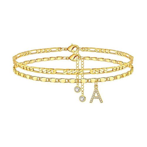 Stylish multi-layered chain anklet, beach foot jewelry, unique pendant fashion foot accessory.