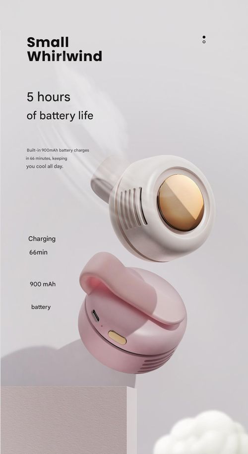 Mini clip-on fan, versatile neckwaist hanging fan, rechargeable personal portable cooling fan, suitable for outdoor use, 3 adjustable wind speeds, 360-degree rotating airflow, 5-hour battery life, weighs only 160 grams, green.