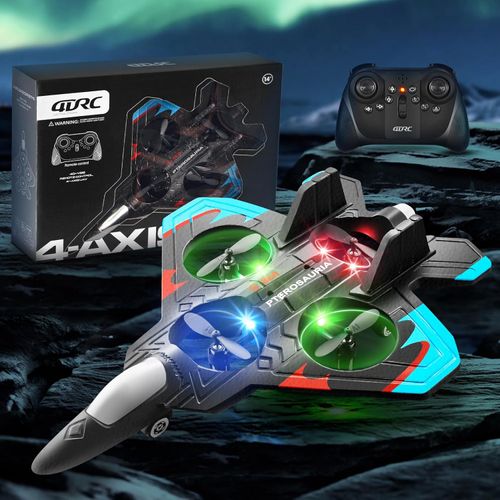 4DRC V32 Foam Remote Control Airplanes RC Planes for Kids Adults, RC Airplane Fighter Jet with Light, 360° Flip Fighter Jet Toys, Stunt Roll, Airplane Toy Gifts for Kids Boys