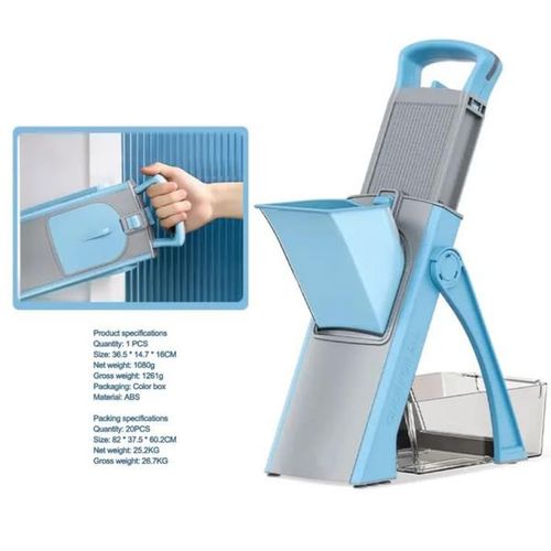 Food slicer, adjustable thickness vegetable chopper, onion slicer, tomato slicer, multi-functional kitchen food and fruit slicer.