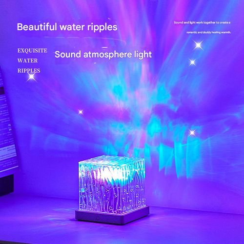 Cube de Lumière du Nord, 16 Couleurs de Vagues océaniques Lumière Sensorielle Lampe Projecteur Lampe Table Veilleuse Télécommande