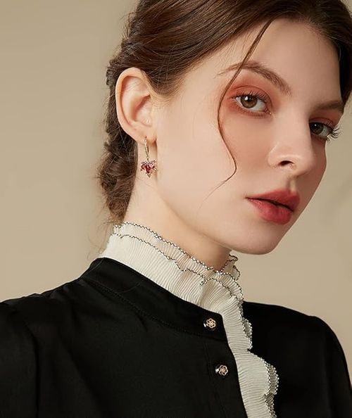 Autumn Leaves Rhinestone Drop Earrings