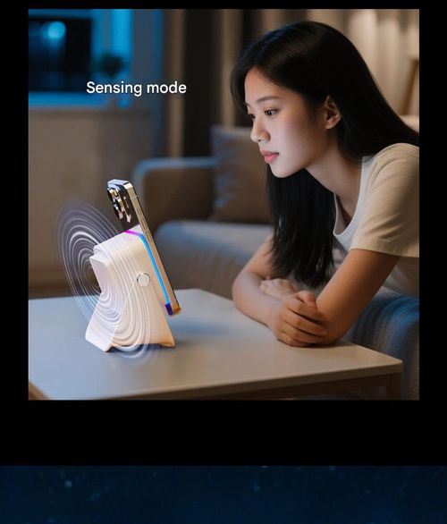 Genérico Altavoz De Inducción para Smartphone, Brazo Plegable con Luz, Soporte para Teléfono Móvil con Altavoz 10W, para Cumpleaños Oficina Viaje Hogar Hombres Mujeres Novio Novia