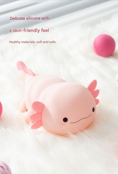 Axolotl Kids Night Light, Cute Axolotl Lamp Gift Rechargeable Table Lamp Bedside Lamp, LED Animal Silicone Baby Night Light, Cute Room Decor Night Light Suitable for Kids Girls and Boys