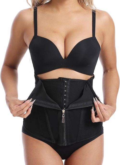 Belt Waist Cincher Belt Shaper with Double Wrap Women, Sports Tummy Tuck Body Shaping Waist Black