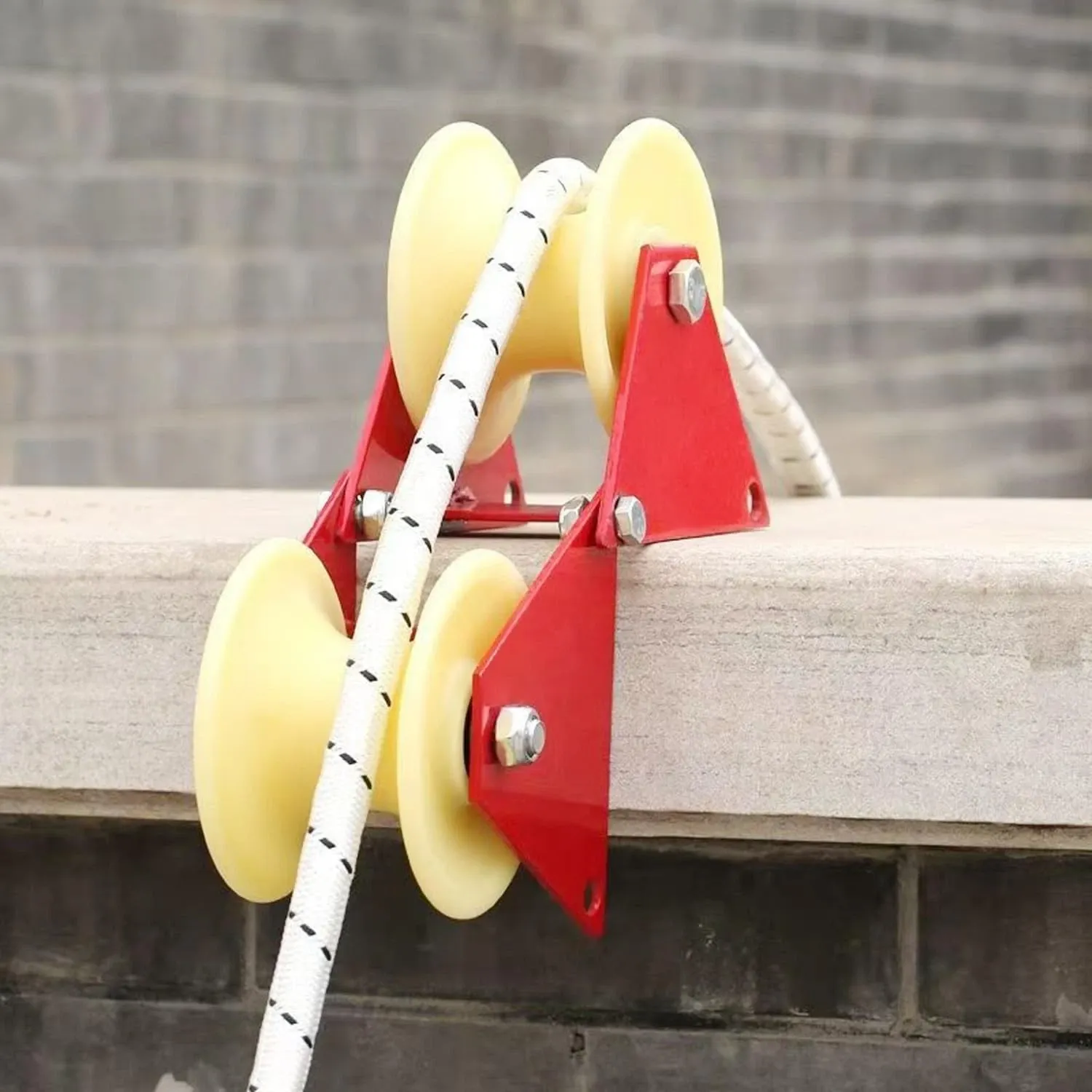 High-altitude work manual pulley double-pulley rope retrieval device, labor-saving turning rope guide wheel, rope retrieval and release device, corner rope retrieval device.