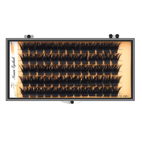 A beauty secret: natural-looking eyelash extensions, 0.07mm thick, naturally full and voluminous, segmented design, 80D false eyelashes, 15mm natural eyelash extension.