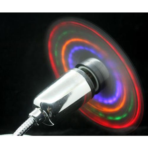 Mikikit 4pcs Led Usb Clock Fan Temperature Display Mini Fan for Home Office Travel Flexible Gooseneck Design Cooling for Boys and Girls and Adults