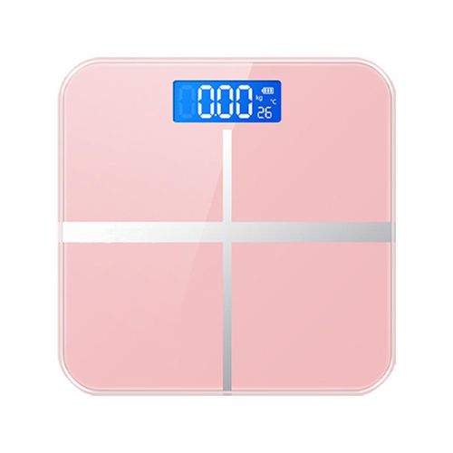 Weight Scale Precise Digital Body Weight Bathroom Scale Tempered Glass with Lighted LCD Display Step-On Technology 400 lbs Round Corner Design