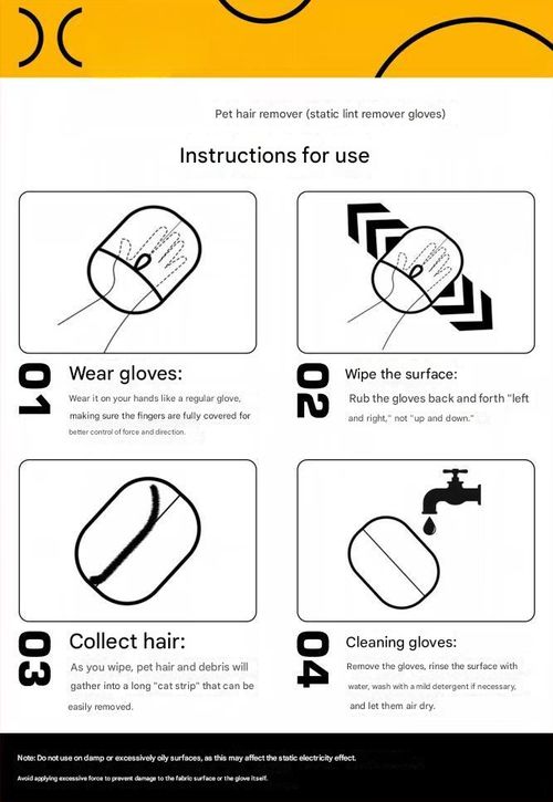 Pet hair removal brush, a household tool for removing cat hair, lint remover, anti-static brush for clothes and sofa cleaning.