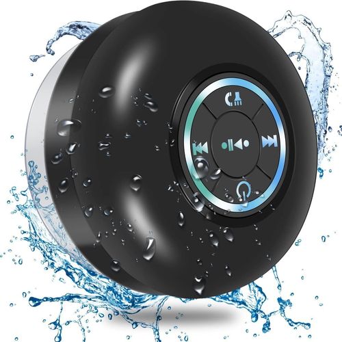 Portable Waterproof Wireless Speaker with Suction Cup - USB Rechargeable