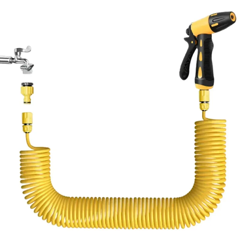 10 Meter Telescopic Spring Water Pipe with High-pressure Nozzle Car Washing Tool Set Extension Hose Spring Water Hose Cleaner